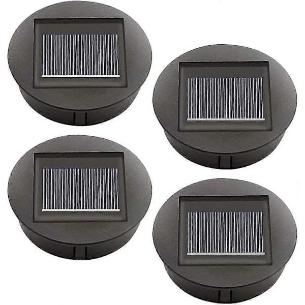 2024 Nye 4-pakning Solcellelamper med LED-lys, Erstatning for Solcellelampe, LED Solpaneldeksel