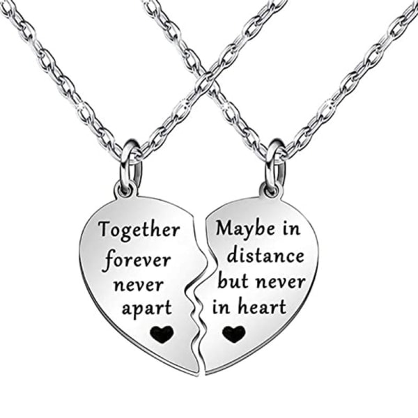 Halsband Par Halsband Vänskap Halsband Set BFF Halsband för 2 Weirdo 1 Weirdo 2 för Kvinnor Män Mors Dag Alla Hjärtans Dag Födelsedagspresenter