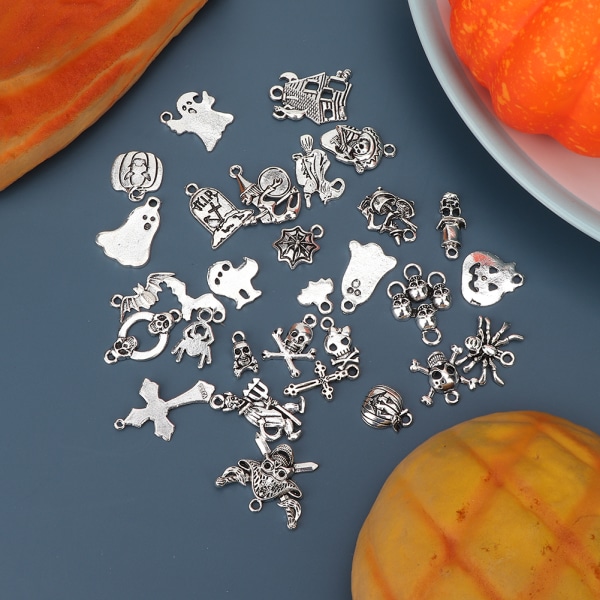 30 st Halloween-stil hänge Armband Halsband Gör-det-själv smycken fynd Örhängen Tillverkning Tillbehör