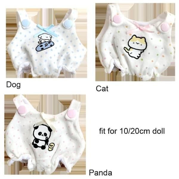 10/20cm Dockkläder Jumpsuits Kostym PANDA-10CM PANDA-10CM panda-10cm