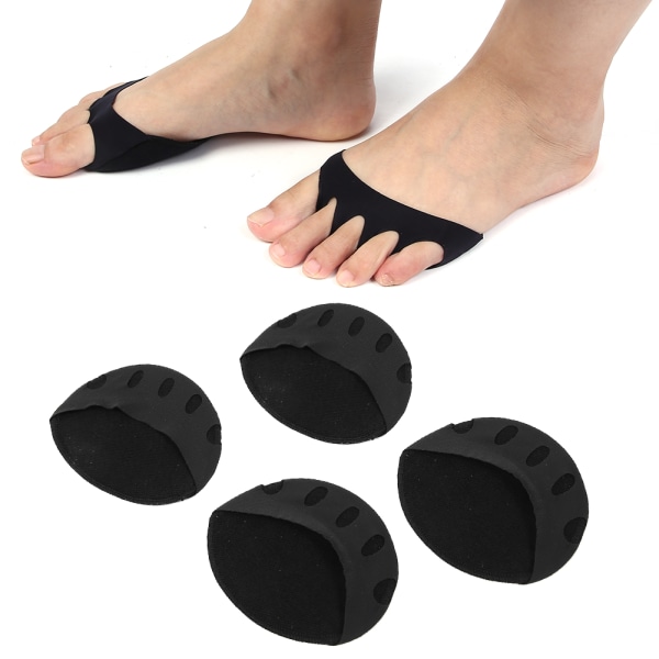 2 paria korkeakorkoisia kenkiä hengittävä jalkaterän pehmuste stressiä lievittävä jalkaterän laastari (musta)