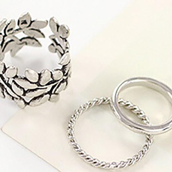 3 stk Vintage fingerledd ringer knoke ringer kvinner jente smykker gave