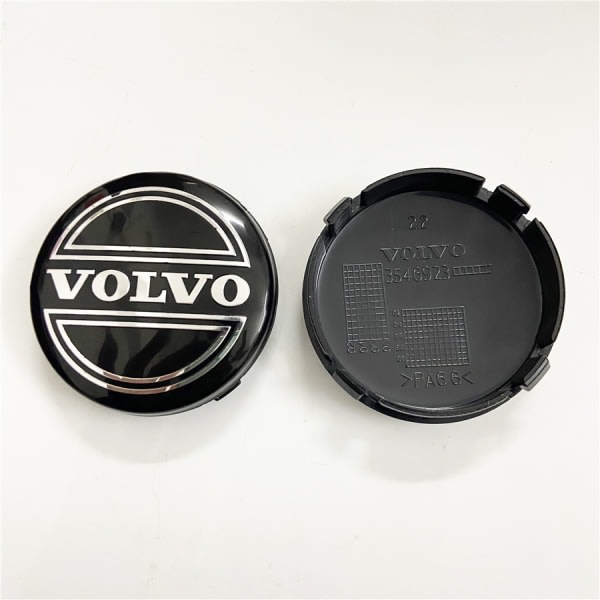 ABS cover 64mm för Volvo navkapslar VOLVO Volvo navkapslar 64mm-Volvo hopea (paket med fyra)