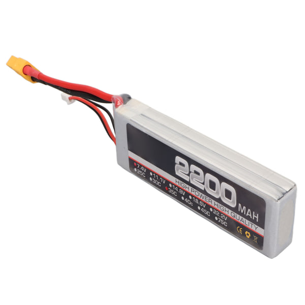 7,4V 2S 2200mAh 35C LiPo-batteri RC-fly høyhastighets litiumbatteri med XH-balansehode for erstatning XT60-plugg