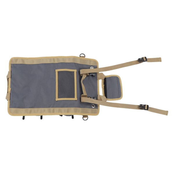 Værktøjsrullepose Oxford klud bærbar multifunktionelt værktøjsopbevaringspose Hængende bærerulle til elektriker Blikkenslager Tømrer Grå