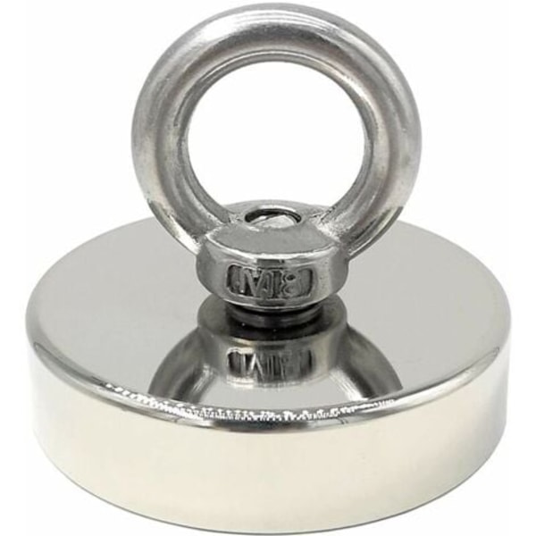 Neodyymimagneetti 140 kg vetovoima halkaisija 60 mm, magneetit vahvoilla nostorenkailla teollisuuteen ja tieteeseen, magneettikalastus.pa