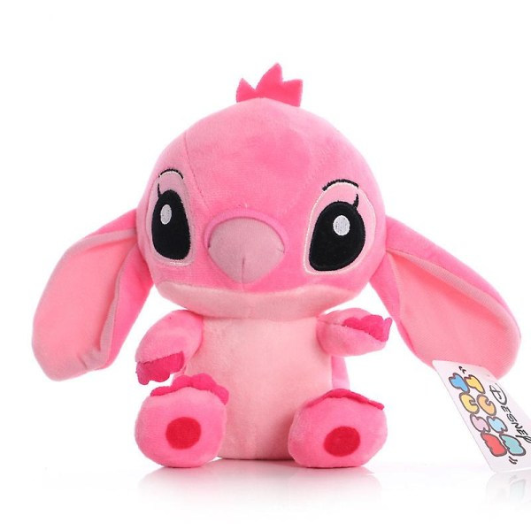 Kompatibilitet med Tecknad Blå Rosa Stitch Plyschdockor Anime Leksaker Lilo And Stitch 20cm Stich Plysch Plyschleksaker Julklappar till barn A Pink