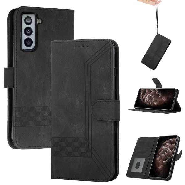 Etui til Samsung Galaxy S22 5G PU Læder Pung Telefonetui Med Kortholder Flip Folio Kompatibel med Samsung Galaxy S22 5G Etui Sort