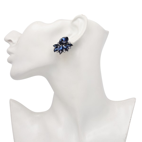 Dame øredobber Zirkonlegering øredråper smykker Tilbehør Øk sjarm (blå)