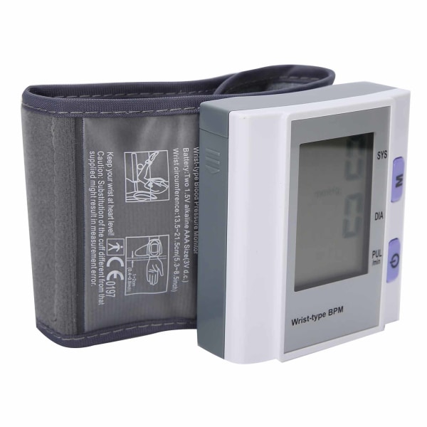 Blodtryksmåler Digital pulstonometer Håndledssfygmomanometer HealthCare
