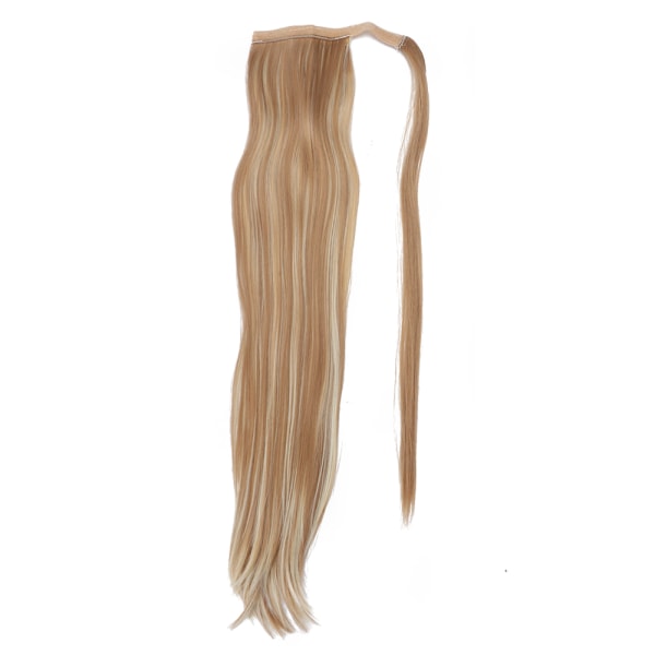 Naisten pitkät suorat hiukset pidennys poninhäntä peruukkikiinnike poninhännässä tekohiuskappaleen muotoilu 04#