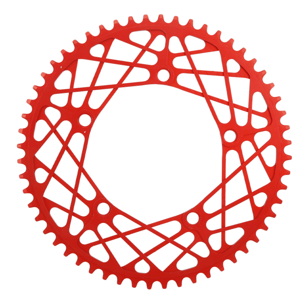 Cykelkedjering 56T aluminiumlegering Lätt slitstark cykelkedja Hjulvevplatta för utbyte Röd
