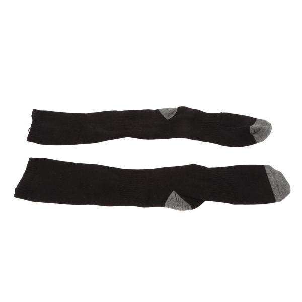 Sähkölämmitteiset sukat Ladattavat akkulämmitteiset thermal ulkokäyttöön talvipuuvillaiset lämpimät sukat miehille naisille musta ja tummanharmaa