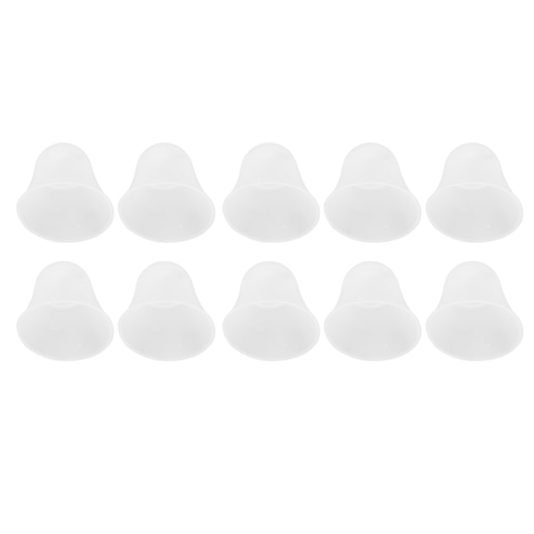 10 stk. 3-huls hvide høreforstærker kupler Ørepropper Blød statisk fri silikone høreforstærker Ørepropper stor størrelse
