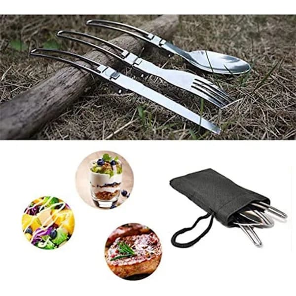 Sammenklappeligt campingbestik (2 stk)
