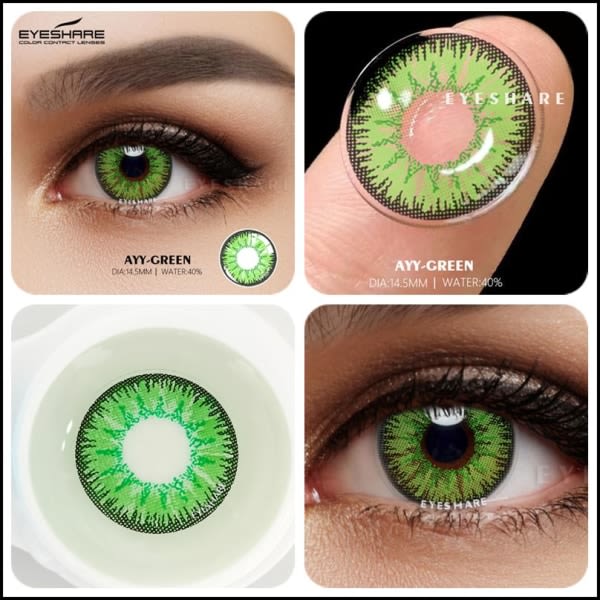 Kontaktlinser farvede linser halloween grøna lins kontakt