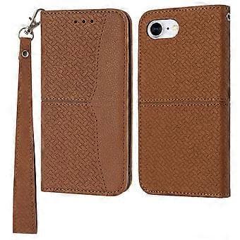 iPhone 16e -kotelo, kudottu PU-nahkalompakko puhelinkotelo