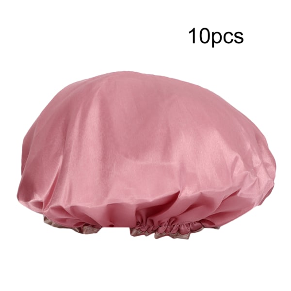 10 kpl Naisten cap vedenpitävä savunkestävä hattu kylpyhuonekeittiöön 27 cm/10,6 tuumaa samppanjaa