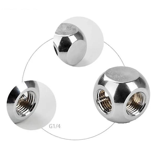 Computer Split Type Vandkølet Sfærisk Trevejs Kobling Messing Vandkølede Fittings G1/4 Gevind