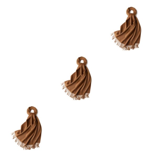 1/2/3 unisex-huivit fransuilla Lämmin ja mukava putkihuivi ruskealle keltaiselle brown yellow 3Set