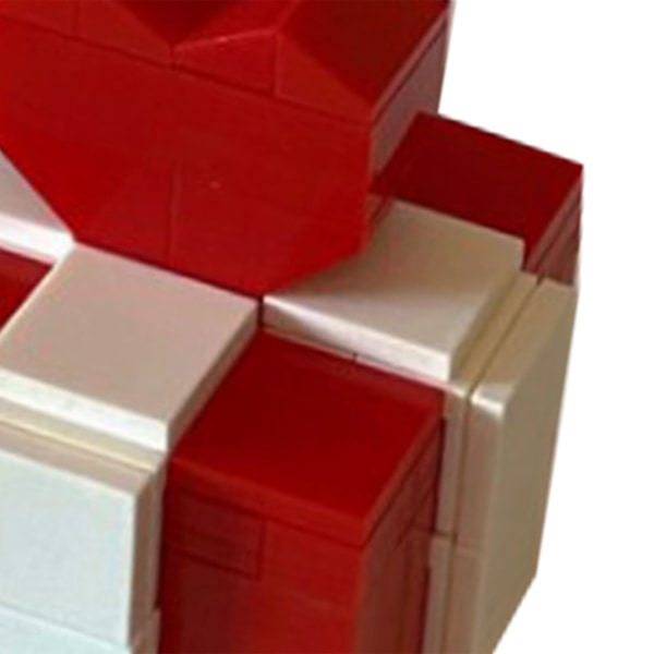 Sormuslaatikko Sydämen muotoinen Kokoamispalikat Sormuslahjarasia kihlauksen syntymäpäivälahjaksi Punavalkoinen