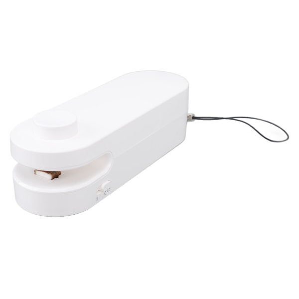 Mini Bag Sealer Multifunksjonell 3 i 1 bærbar oppladbar Chip Bag Sealer Machine for Home Camping White