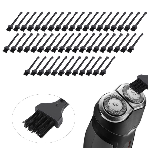 50 stk barberbørste multifunksjonell myk børste med høy tetthet Slitesterk PP-håndtak barberbørste for apparatdatamaskin