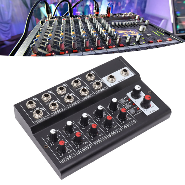 MIX5210 Lydmixer Digital Mixer 10-kanals kompakt studiemixer Keyboards Mixer til hjemmestudieoptagelse 100?240V EU-stik
