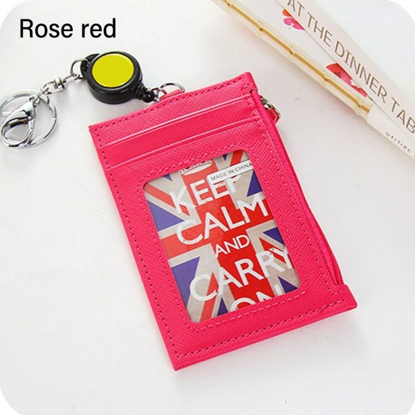 ID-kort Clip Badge Holder ROSE RED rose rød rose red