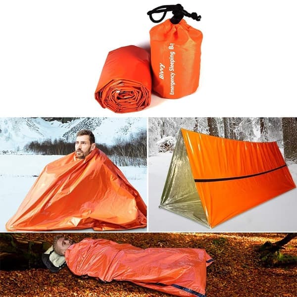 4-Pakke Nødsovepose / Bivvy – Sovepose for overlevelse—pa