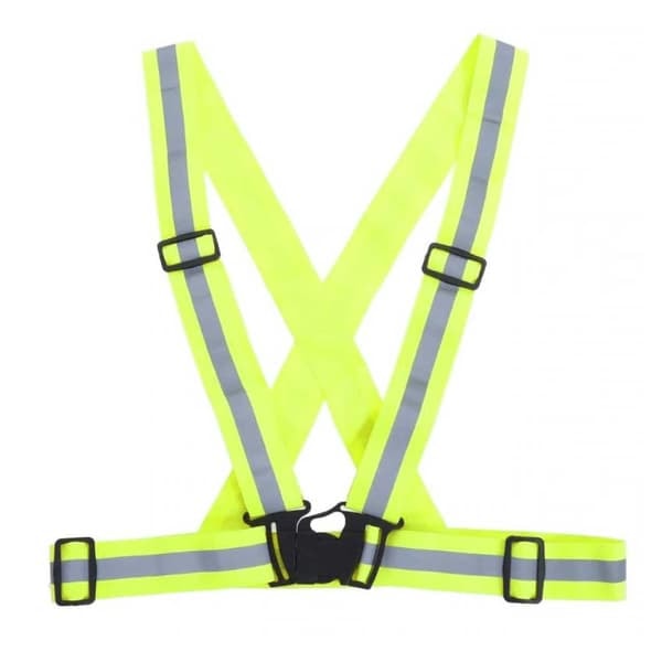 Refleksvest 2-pakning Neongrønn Reflekssele for Løping Sykling—pa