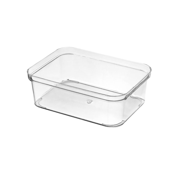 Skuffeoppbevaringsbrett Slitesterk gjennomsiktig plastskuff Oppbevaringsboks for kjøkken Medium firkantet boks