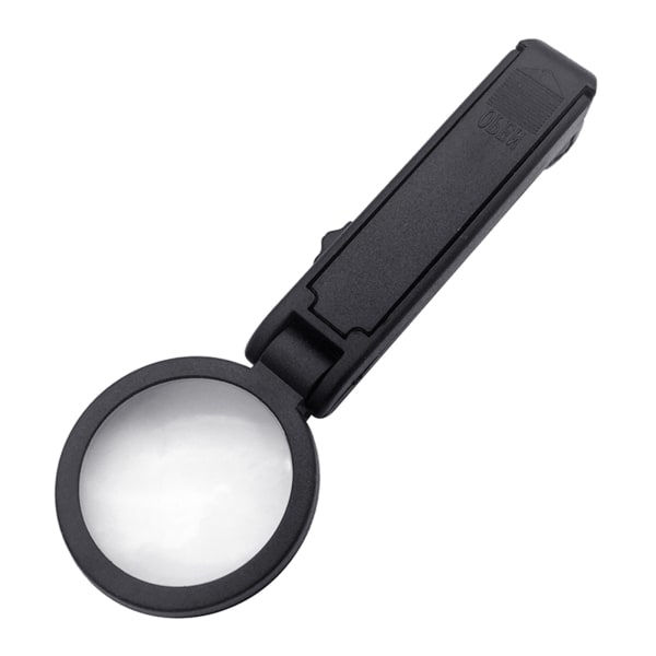 10X håndholdt forstørrelsesglass, bærbar opplyst lupe med 1 LED & pinsett