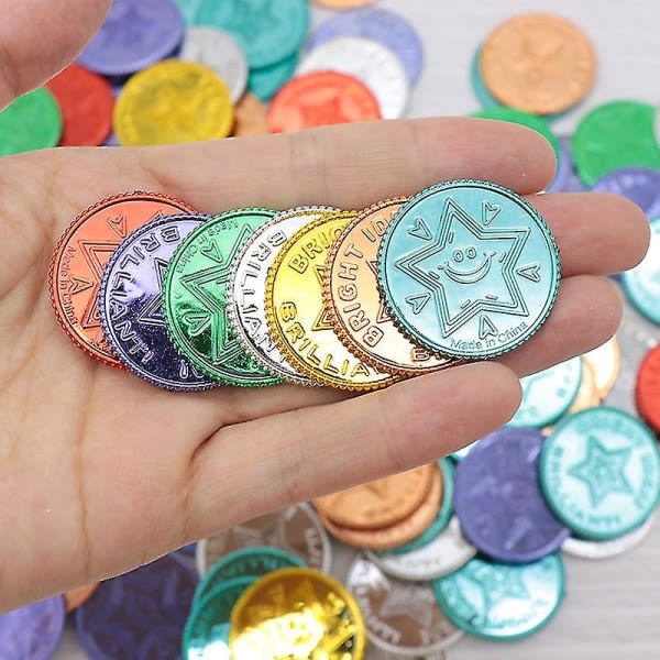 Lucky Pirate Guldmønter Plast Sæt, Guld Treasure Coins