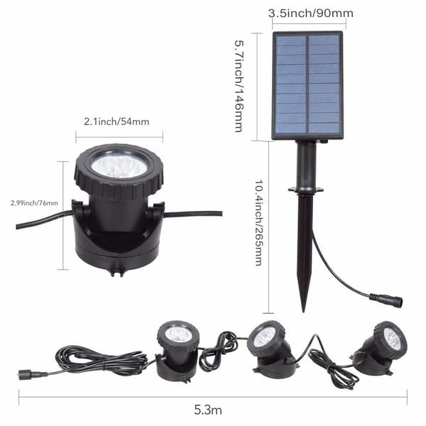 Solcelle Damlamper Senkbare Damlamper med 2/3/