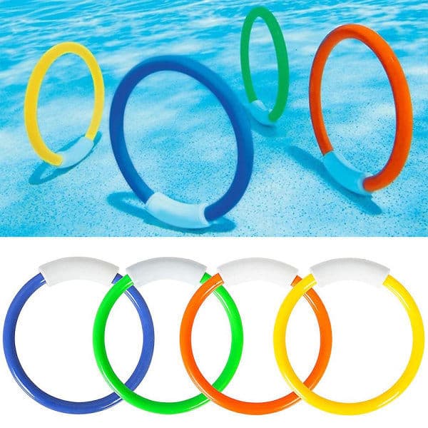 4-pack dykleksaker för poolen, dykringar för barn, simleksaker för poolen