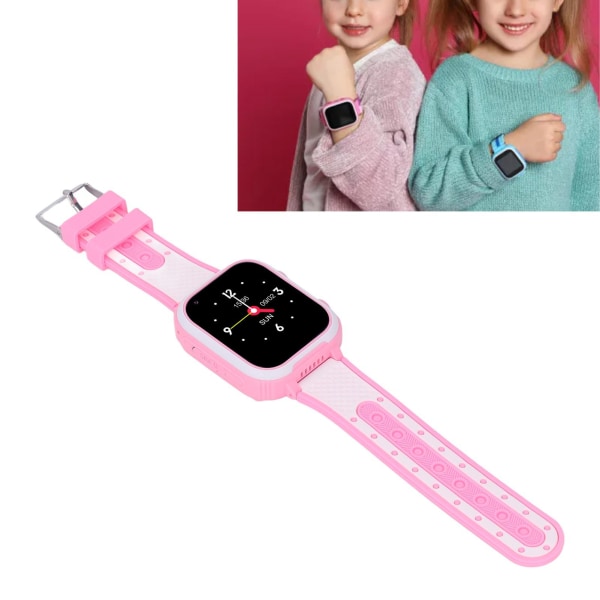 Barns Smart Watch Vanntett 4G Videosamtale Silikon Intelligent Game Watch for Daily Life EU Pink