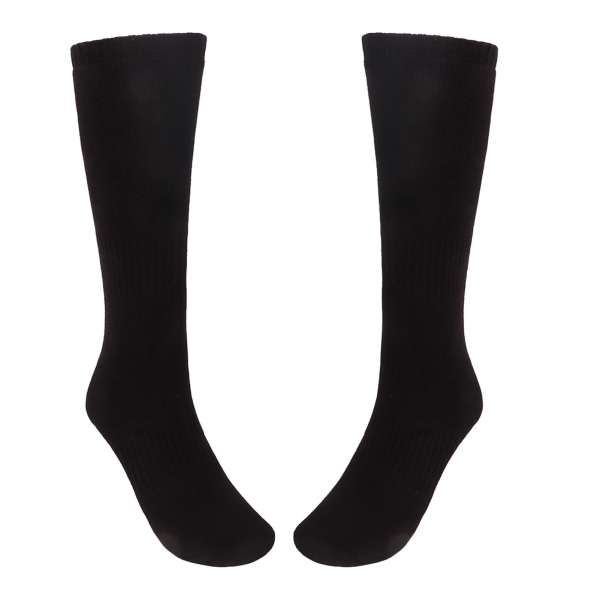1 par genopladelige elektriske opvarmede sokker vaskbare 3 hastigheder temperaturkontrol Vandtætte opvarmede jagtstrømper til skiløb Sort