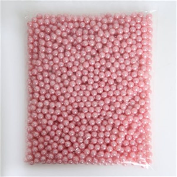 Sminkborsthållare Multipurpose akryl Sminkförvaringslåda för badrumsskåp Bänkskiva Ett paket rosa pärlor (ca 250 g/8,8 oz)
