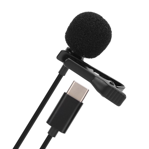 Lavalier Slagsmikrofon Clip-on Håndfri Kablet Mikrofon til Typec Interface Enhed