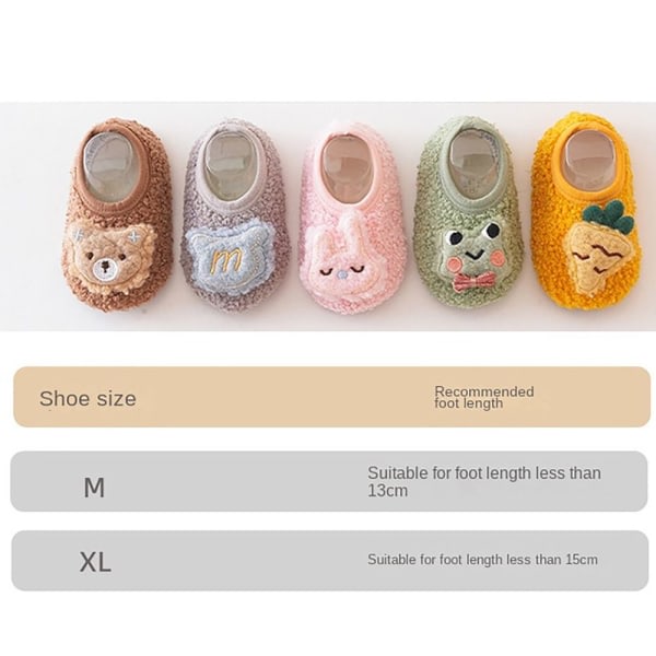 Toddler Children's Slippers Socks MM LETTER M LETTER MM LETTER