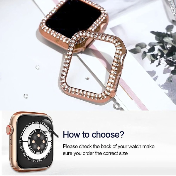 För Apple Watch Case iWatch Frame Cover ROSE GOLD 44MM rose gold rose gold 44mm