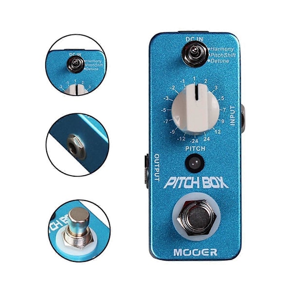 MPS1 3 Effekter Läge Harmony Gitarr Effekt Processor Pedal Pitch Box Elgitarr Effekt Pedal S.pa