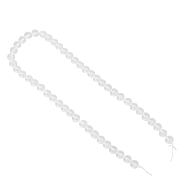 Naturstein Klar gjennomsiktig kvarts løse perler DIY smykker armbånd lage runde perler 8 mm 48 stk perler