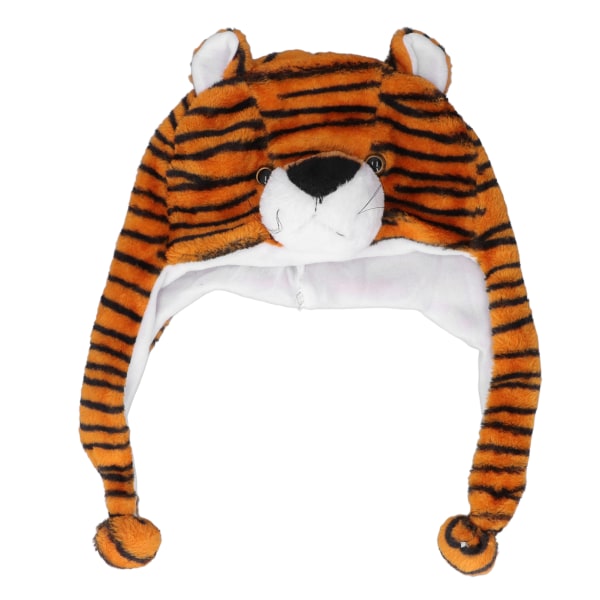 Tiger Cute Plys Hat Blød Koldtæt Forhindrer Statisk Sjov Vinter Tiger Hat til Skolecamping