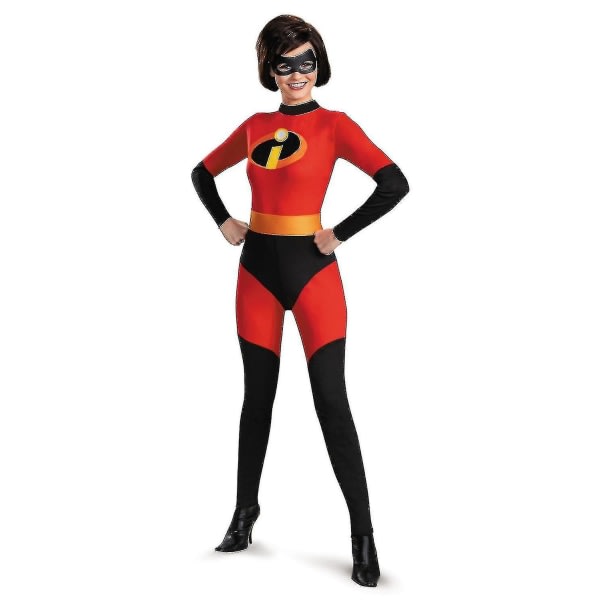 Elastigirl Helen Parr Damjulkostym Incredible 2 Jumpsuit kostym Vuxen kvinde Cosplay S