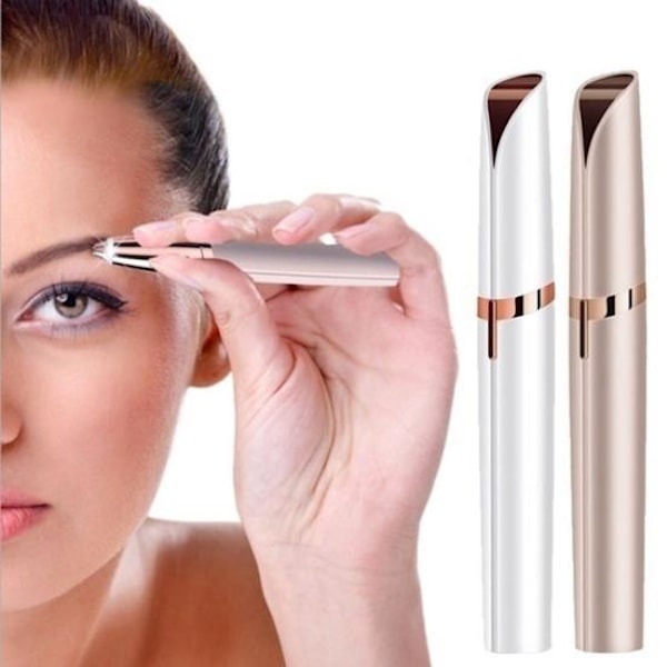 Smertefri Trimmer for Kvinner Epilator Ansikt Nesehår Kinn Lepper Elektrisk Øyenbrynsfjerner Cream 10.5cm
