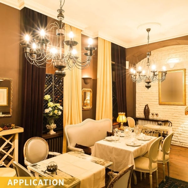 Paris_0,5W E14 LED Filament Lysestagepære C7 Vintage Natlampe, Skrue Amber Glas Saltlampe Pærer 5W Tilsvarende Ikke-Dæmpbar (6-pak)