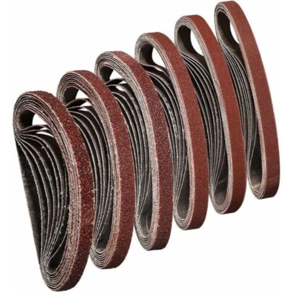 DPZO Slibebånd 10X330 mm Slibebånd 40/60/80/120/180/240 til slibning, polering og afstøvning, ideel til træ (48 stk.)-DPZO.pa