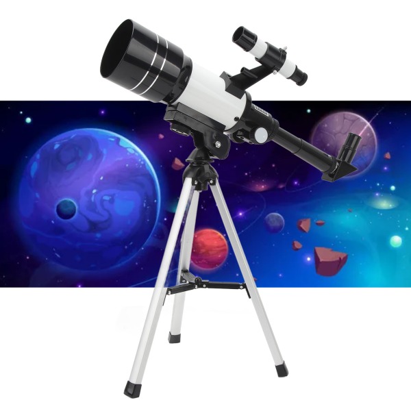 70 mm blænde Astronomical Refractor Telescope Refractor Telescope med stativbeslag Mobiltelefonholder til voksne Børn Begyndere